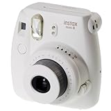 Fujifilm Instax Mini 8 - Cámara analógica instantánea (flash, velocidad de obturación fija de 1/60 s), color blanco
