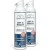Wondercide - Ant & Roach Aerosol Spray for Kitchen, Home, and Indoor Areas - Ant, Roach, Spider, Flea, Stink Bug Killer with Natural Essential Oils - Pet Safe - 10 oz 2-Pack