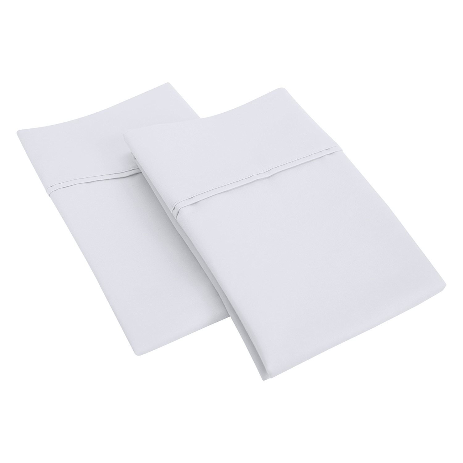 SGI bedding 1000 Thread Count 100% Real Cotton Standard/Queen Pillowcase Size 20X30 White Solid (Pack of 2)