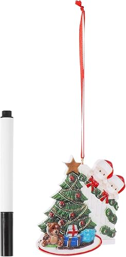 Amazon Co Jp Aboofan 2pcsパーソナライズされた名前クリスマス オーナメント検疫2家族diy名札カットアウト検疫サバイバーギフトペンぶら下げクリスマスツリーの装飾クリスマスホリデー ジュエリー