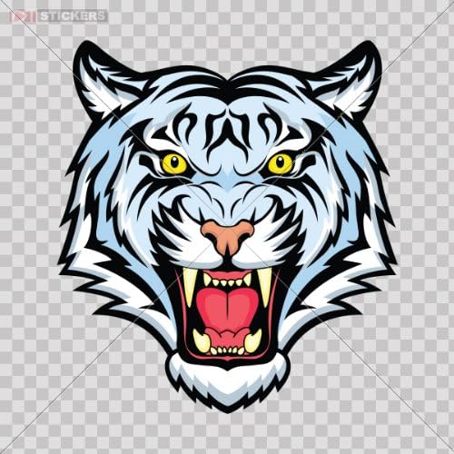 Decal Vinyl Stickers Tigercar Window Wall Art Decor Doors Helmet Truck Motorcycle Note Book Mobile Laptop Size: 5 X 4.6 Inches Vinyl color print