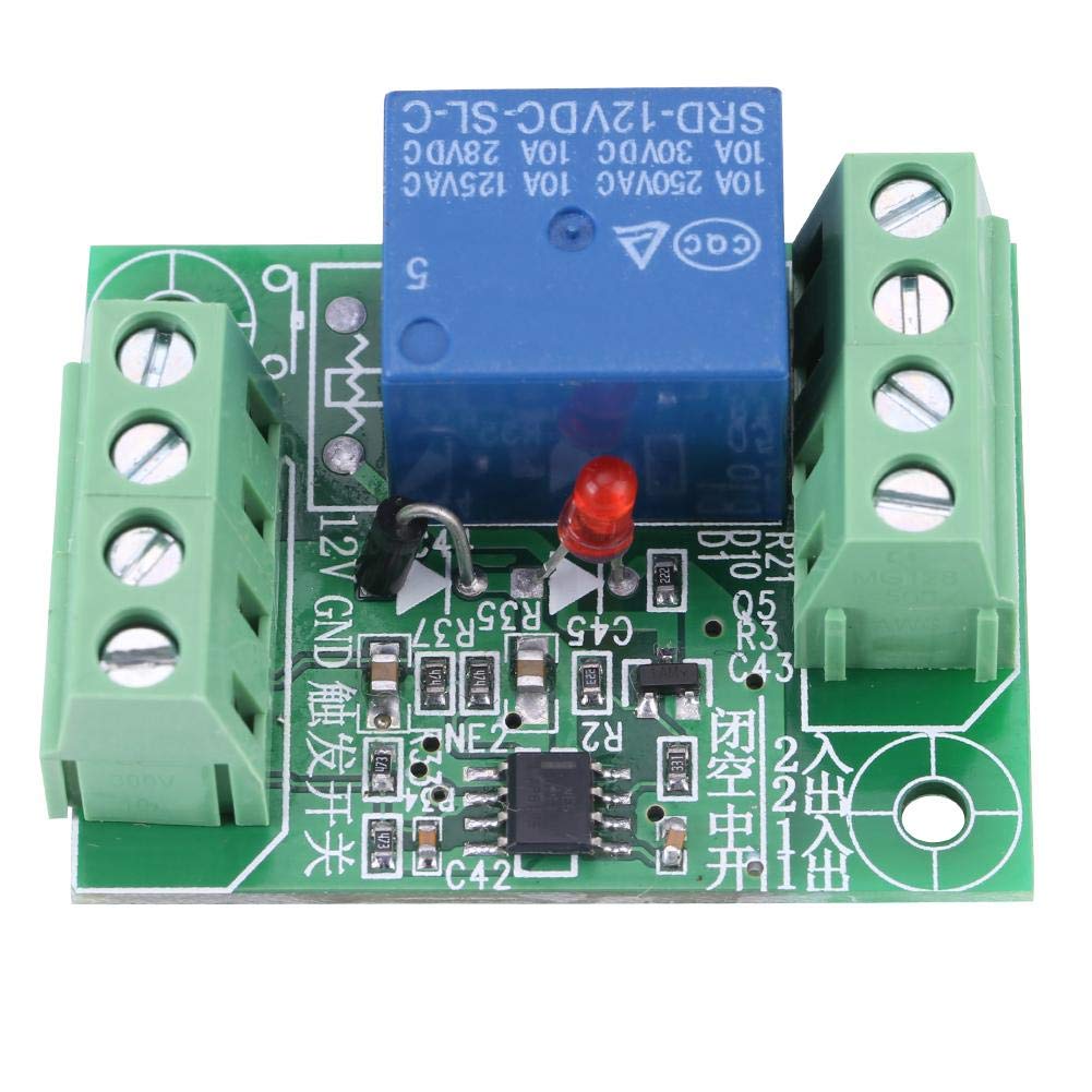 DC 12V Fydun Bistable Switch Relay Module With Optocoupler Isolation, Single Channel Circuit Trigger Control