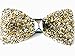 47IVYWOOD Premium Pre-tied Rhinestone Gold Bow Tie for Men, Women, Boys, Girls (gold)