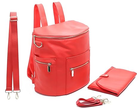 leather baby changing bag backpack