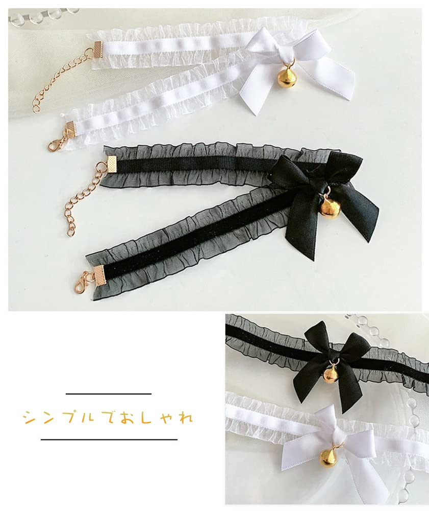 Samcos Cat Ears, Cosplay, Set of 3, Bowknot, Headband, Cute, Bell Design, Cat Ears, Headband, Costume Accessory, School Festivals, Dances, Halloween, Christmas