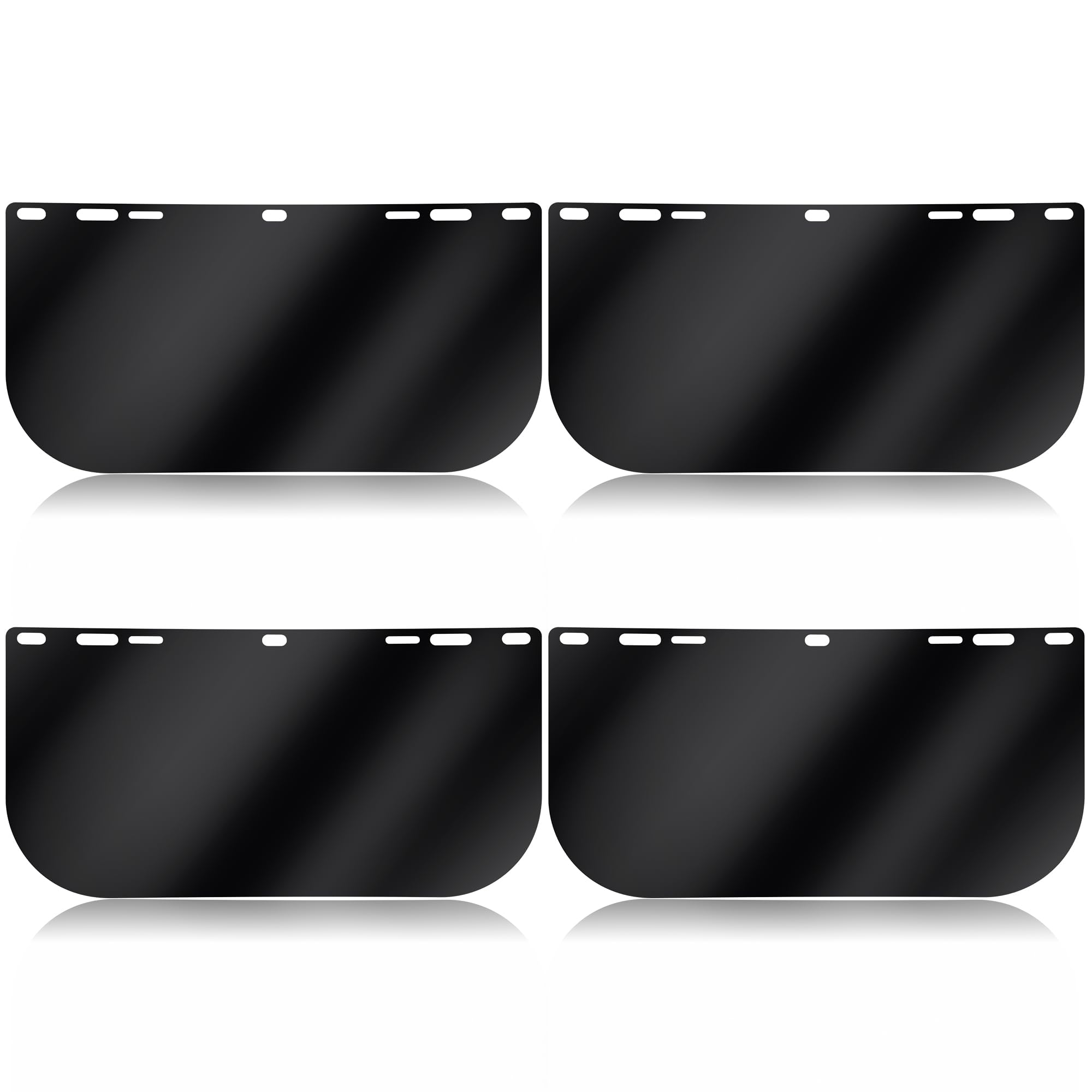 Photo 1 of Feekoon 4 Pack Face Shield Replacement Lens, 15.5'' x 8'' Tinted Full Face Shield Compatible with Hobart 770580, Protective Safety Visor Replacement for Welding, Grinding, DIY, Cosplay Helmet