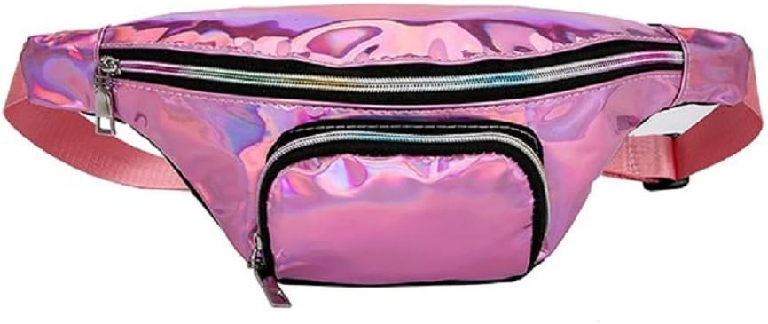Dolores Fashion Holographic Fanny Pack Adjustable Waist Pack Sling Bag Chest Pack Travel Beach Purse