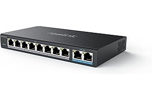 Reolink PoE Switch with 8 PoE Ports, 2 Gigabit Uplink Ports, 120W for All PoE Ports, Ideal for Reolink RLN36 NVR and Reolink 