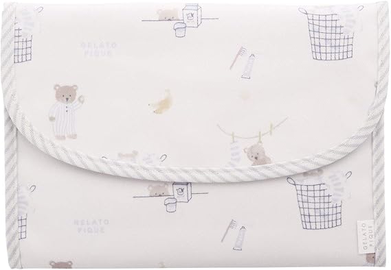Amazon Co Jp ジェラートピケ Gelato Pique モーニングベア母子手帳ケース ジェラピケ ジャバラ Ow オフホワイト Free 服 ファッション小物
