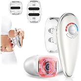 VEZURZO 4-in-1 Body Sculpting Machine, Rolling Massage, Vacuum Cupping &amp; Pulse Massage, 2 Cups, 3 Suction &amp; 5 Pulse Intensity Levels for Firmer-Looking Skin on Belly, Thighs, Arms &amp; Face
