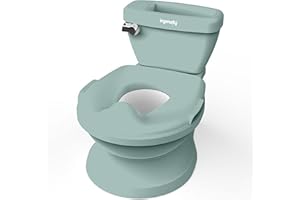 Summer by Ingenuity My Size Potty Pro in White, Infant Potty Training Toilet, Lifelike Flushing Sound, for Ages 18 Months, Up