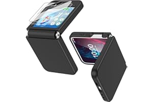Compatible with Galaxy Z Flip 6 Case with Hinge Protection & 2 Screen Protector for Samsung Flip 6 Case with Flexible Hinge P