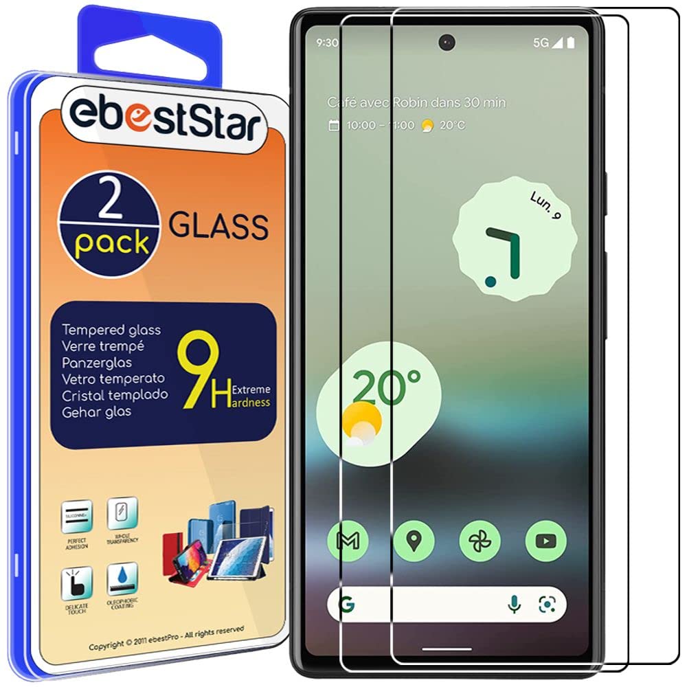 ebestStar - for Google Pixel 6A Screen Protector x2, Tempered Glass Protection, Premium Ultra Clear Transparent