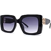 SA106 Womens Thick Plastic Butterfly Rectangle Designer Fashion Sunglasses