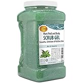 SPA REDI - Exfoliating Scrub Pumice Gel, Mint and Eucalyptus, 128 Oz - Manicure, Pedicure and Body Exfoliator Infused with Hyaluronic Acid, Amino Acids, Panthenol and Comfrey Extract