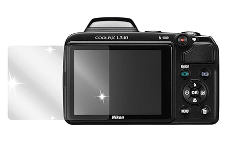 dipos I 6X Schutzfolie klar passend für Nikon Coolpix L340 Folie Displayschutzfolie