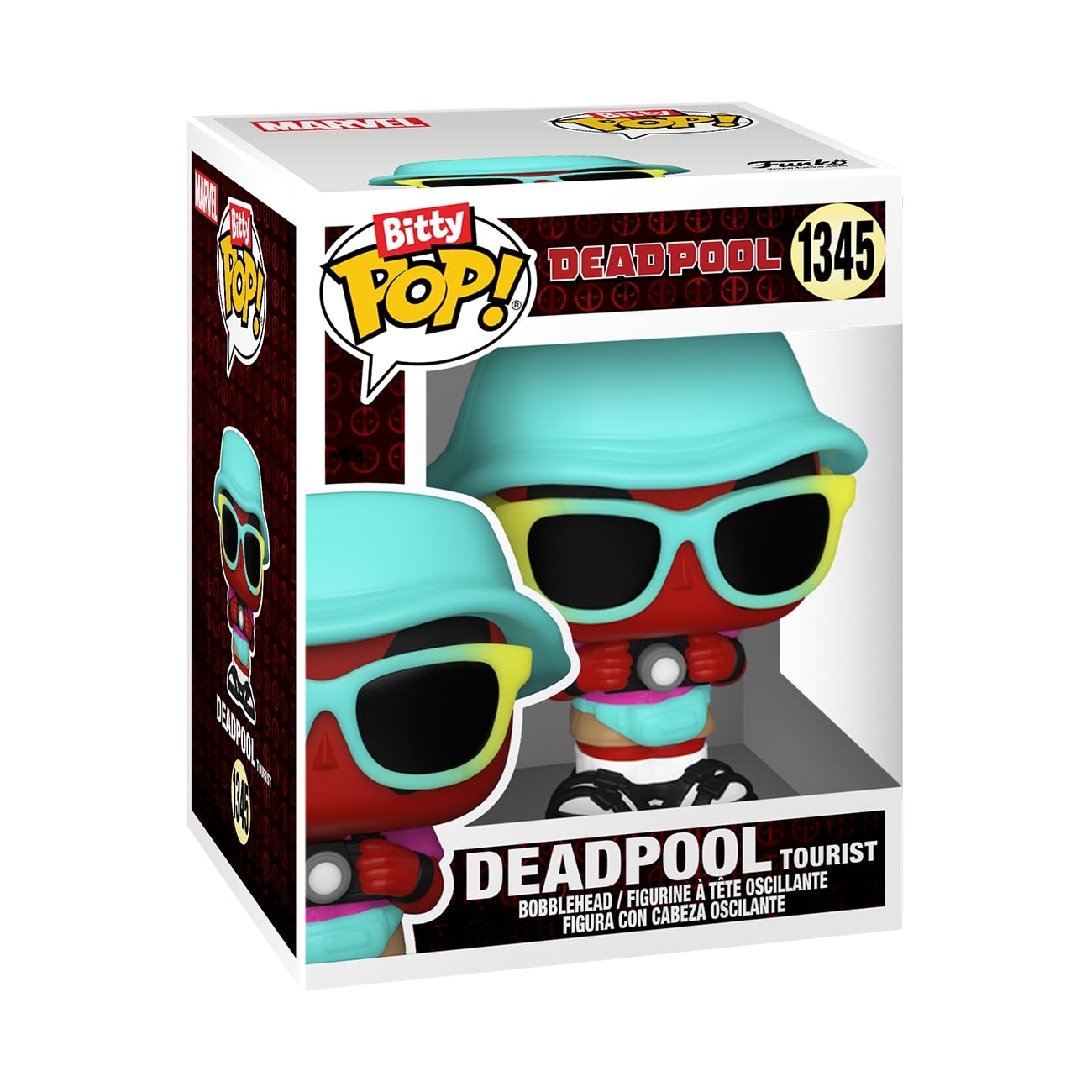 Funko Bitty POP! Deadpool - Bathtime, 4-Pack and A Surprise Mystery Mini Figure - 0.9 Inch (2.2 Cm) Collectable - Stackable Display Shelf Included - Gift Idea - Party Bags Stocking - Cake Topper