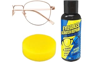 Sunglass Scratch Remover Cleaning Paste With Sponge,Quick Eyeglass Scratch Polishing Kit Remover Microfiber Cleaning Cloths F