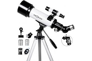 Koolpte 70mm 500mm Telescope for Kids & Beginners, AZ Mount Moon Viewing | 70mm 500mm telescope for kids and beginners; fully multi-coated optics, family stargazing kit with phone adapter and bag.