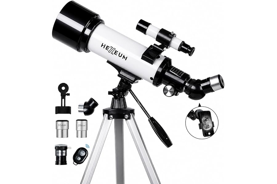 Koolpte Telescope for Kids & Adults - 70mm Aperture 500mm AZ Mount Fully Multi-Coated Optics Astronomical refracting Portable