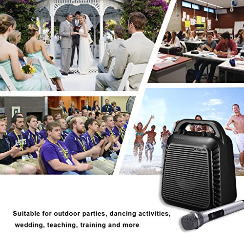 Portable PA System Wireless Microphone SD-90A 60W Bluetooth Karaoke PA Speaker Rechargeable Loud Speaker for Classroom, Party, Outdoors Or Stage Performance