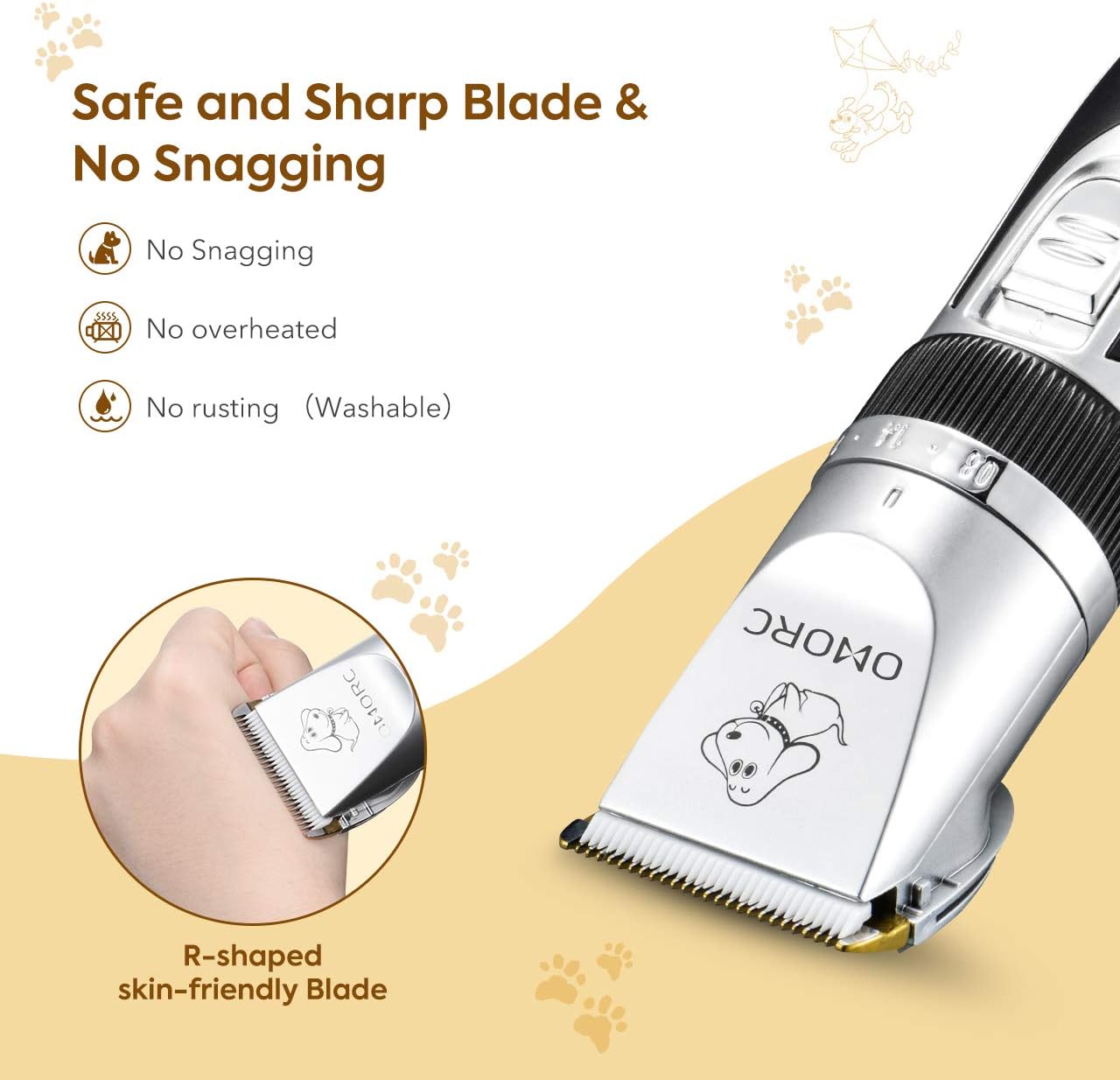 omorc dog clippers & blades