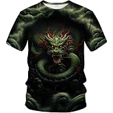 WHNBCW Mythology Chinese Dragon T-Shirt Funny Anime Graphic Tee Shirt