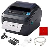 GX420D Zebra Direct Thermal Label, Receipt &amp; Barcode Printer - USB/Ethernet | Serial Connectivity, Direct Thermal Printing, 6"/sec at 203 dpi, 4x6 Label Roll Included, Efficient &amp; Reliable Printing