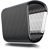 20 Pack 2.5" D Shape Aluminum Large Carabiner Clip Lock Hooks Spring Snap Keychain Spring-Loaded Gate Carabiners (Black)