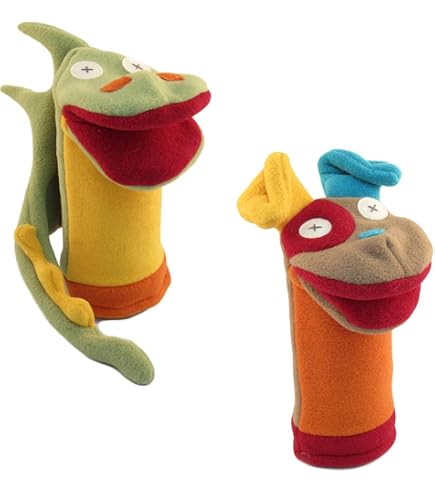 Amazon.com: Cate & Levi, Set of 2 Hand and Sock Puppets, Made in