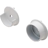 Synergy Collection Wardrobe Tube Support, 1 Pair for 1 5/16" Diameter Closet Rod (Zinc, White)