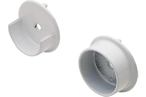 HAFELE Synergy Collection Wardrobe Tube Support, 1 Pair for 1 5/16" Diameter Closet Rod (Zinc, White)