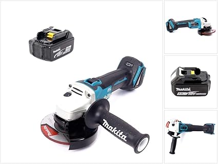 Makita Dga 504 T1 504 18 V Li Ion Meuleuse Sans Fil O 125 Mm Brushless 1x Batterie Bl1850 5 0 Ah Sans Chargeur Amazon Fr Bricolage