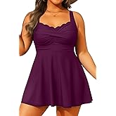 Aqua Eve Plus Size Swim Dress - Two Piece Tankini Tummy Control Bathing Suit with Shorts 2025 Swimsuit