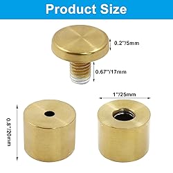 Zorveiio 1" x 1" Sign Standoff Screws 12 Pcs Wall