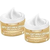 Grocerism Urea Cream 50 Percent for Feet 10.58 oz with Oat and 2% Salicylic Acid, Foot & Hand Cream included Hyaluronic Acid, Tea Tree and Aloe Vera for Deep Moisturizing, Callus Removing