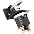 20247 Battery Disconnect Switch with Lock-Out Plate,500A 12V DISC Master Disconnect Switch, Polarity Negative, Kill Switch for Autos Cars Boats RVs, Fixed Handle Isolator Waterproof