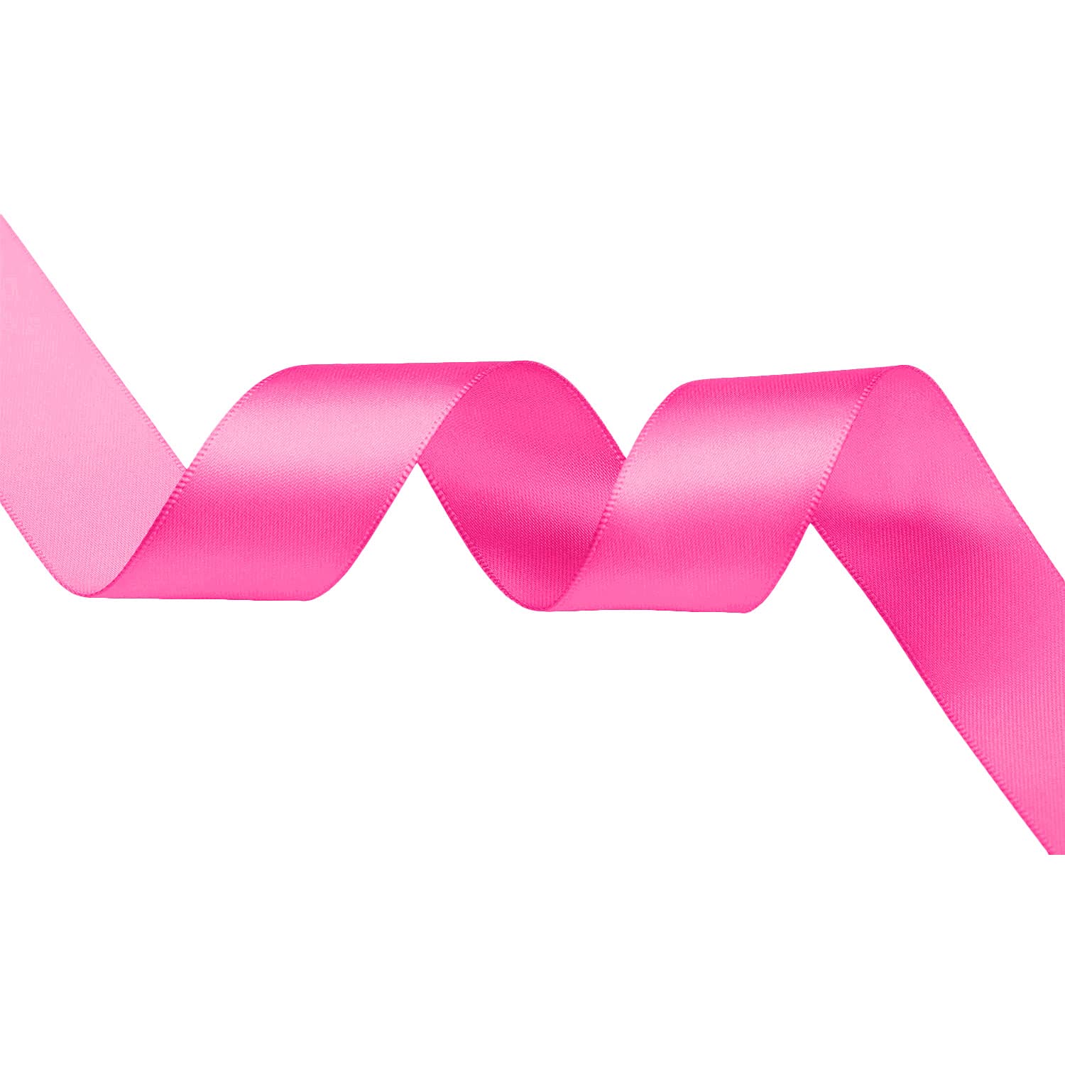 Trimming Shop 23mm x 25 Metres Double Sided Satin Polyester Ribbon Rolls for Fabric, DIY Art & Crafts, Hair Bows, Wrapping, Wedding & Home Decorations, Sewing Project, Shocking Pink