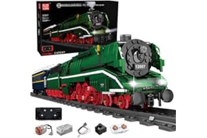 Mould King 12007 German Express Train Building Kits for Boys, 2348 Pieces Building Blocks Locomotive Train Set with Remote Control, Stem Eudcational Toys for Kids