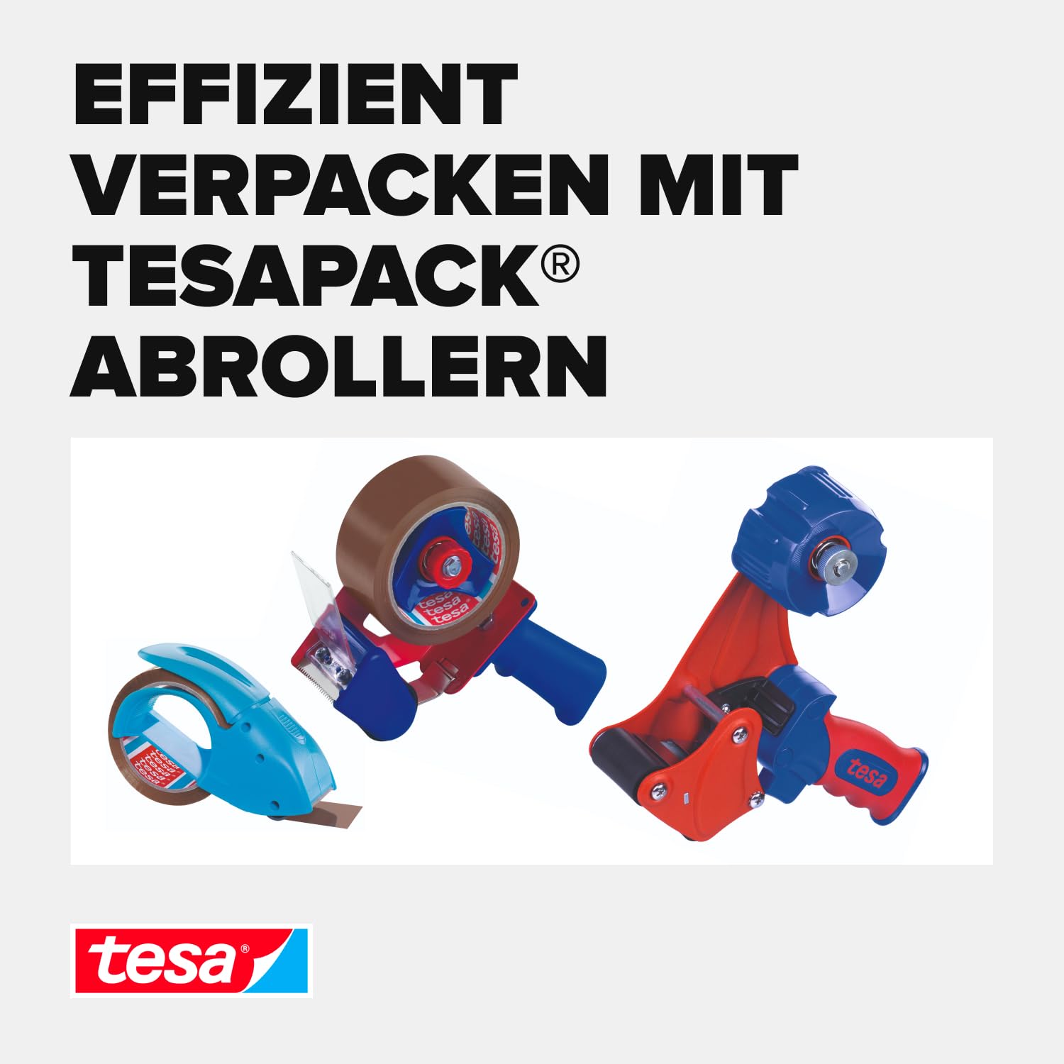 tesa Paketband-Abroller und tesapack Paketbänder im Set - 2 x hochwertiges Packband inklusive 1 Abroller - Transparent - 66 m x 50 mm 7