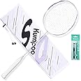 KUMPOO Professional Badminton Racket 5U | Carbon Fiber Badminton Racket Set with Grip Tape & Cover Bag | Pro Badminton Racquet Lightweight for Beginner, Intermediate Players Outdoor Games