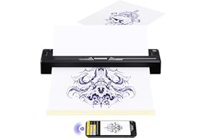 Dragonhawk A4 Wireless Thermal Tattoo Stencil Printer Machine Portable Tattoo Printer Compatible with Phone/Tablet/PC Tattoo 