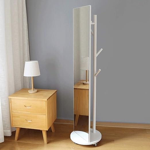 Amazon.de: Bodenhoher Spiegel aus massivem Holz, drehbarer