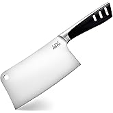 LUX Decor 7 Inch Bone Cleaver Knife - High-Carbon Stainless Steel Meat Mincing and Slicer, Heavy-Duty Razor-Sharp Chef Knife