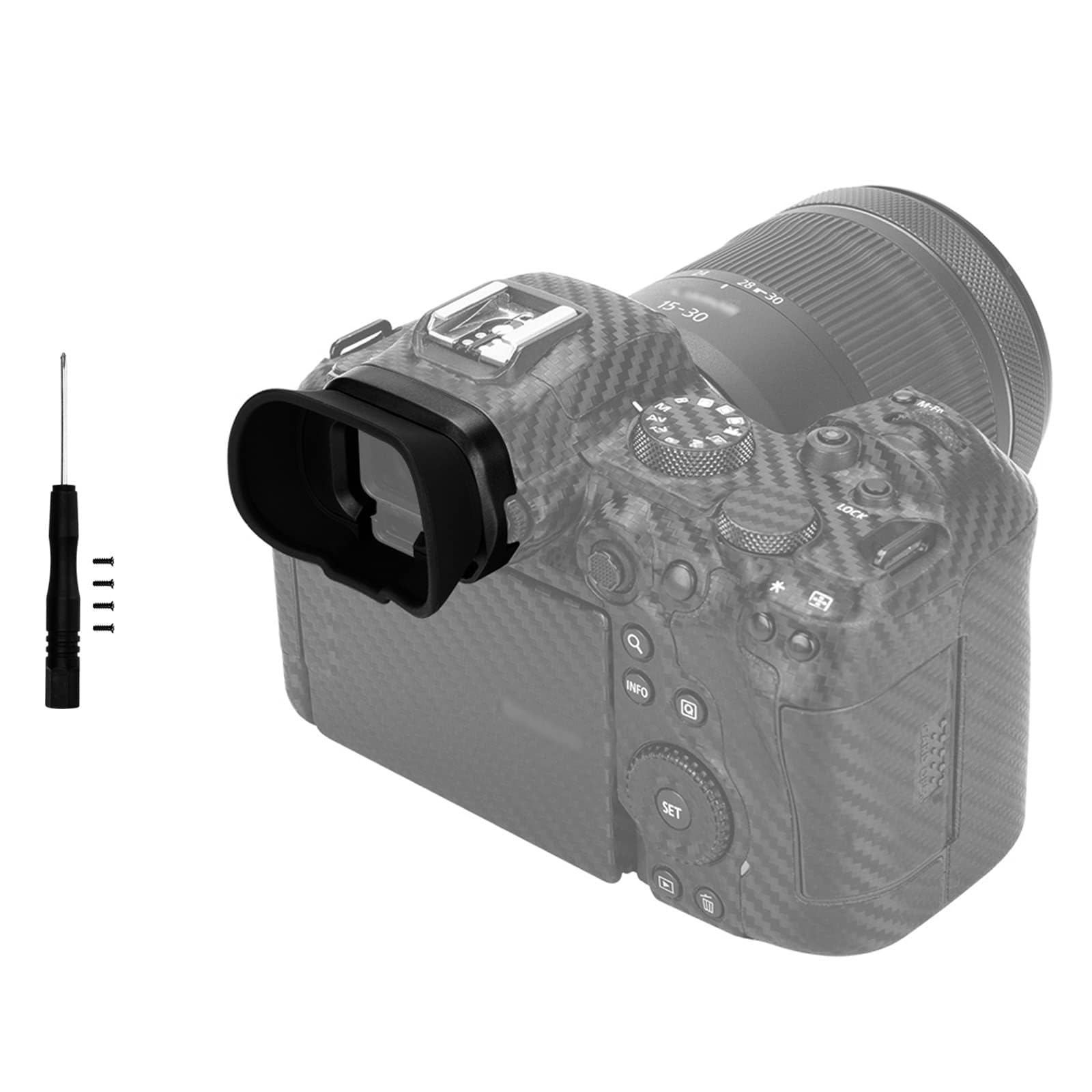 Extended Style Soft Silicone Eyecup for Canon EOS R5C R5 R6 R6II Full Frame Mirrorless Camera