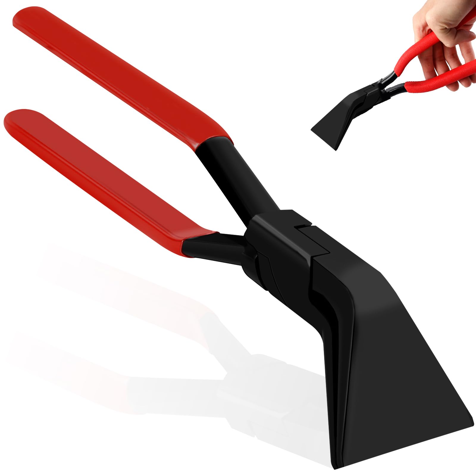 WIYETY Rot Abkantzange Falzzange: Abfalzen Werkzeug mit Rutschfestem Griff, Breit 60 mm Biegezange, Dachdecker Werkzeug aus Chrom-Vanadium-Stahl, Blechbiegezange für Heimwerker (45°)