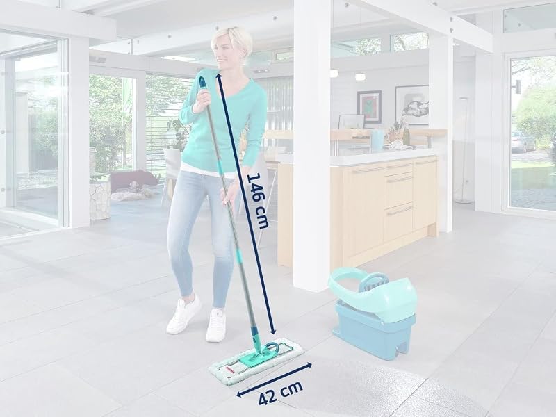 Bodenwischer Profi XL, Fußklick-System, Wischmopp 42 cm, waschbar