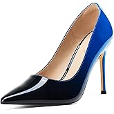 Elisabet Tang High Heels, Womens Pointed Toe Slip on Stilettos Party Wedding Pumps Basic Shoes