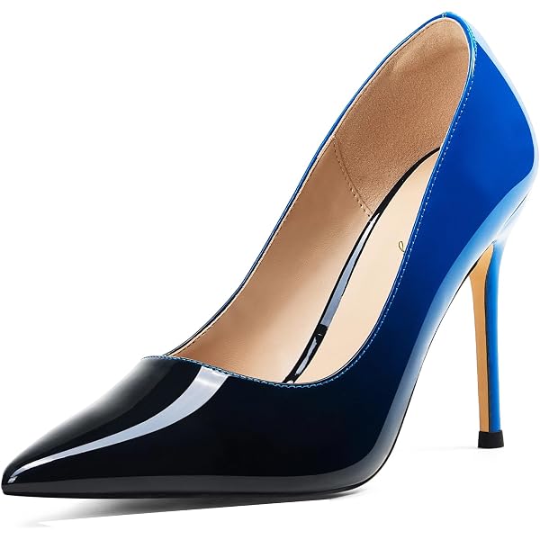 Amazon.com | FOWT Women Slip on Pointed Toe Pumps Wave Edge