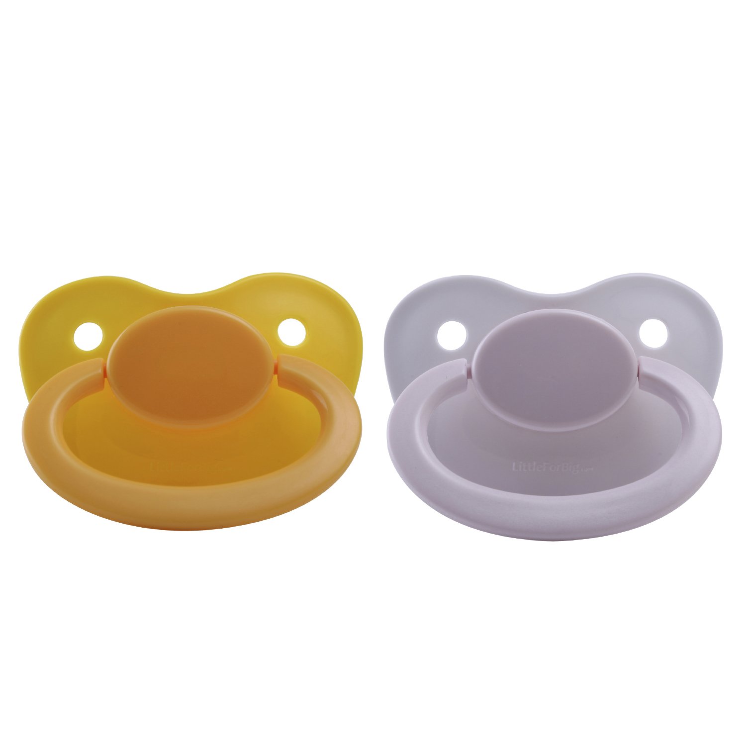 LittleForBig Generation 1 Pacifier Night Glow Set-Yellow and White